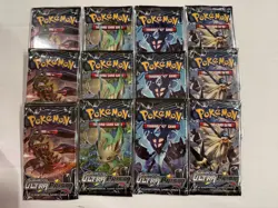 Pokemon TCG Sun and Moon Ultra Prism 4x Booster Packs Complete Art Set Sealed - Image 3