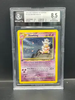 Pokemon BGS 8.5 NM-MT+ Slowking 14/111 Neo Genesis 1st Edition Holo 2000 S#0524 - Image 1