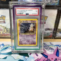 2000 POKEMON NEO GENESIS 1ST EDITION #14/111 SLOWKING HOLO PSA 7 W/ Swirl - Image 1