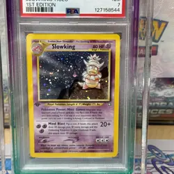 2000 POKEMON NEO GENESIS 1ST EDITION #14/111 SLOWKING HOLO PSA 7 W/ Swirl - Image 2