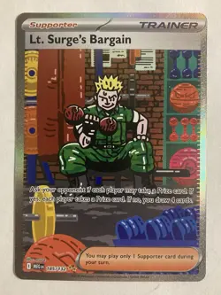 Lt. Surge's Bargain 185/132 Special Illustration Rare Pokemon Mega Evolution - Image 1