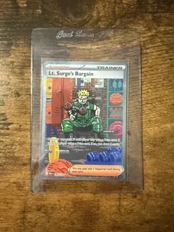 Lt. Surge's Bargain 185/132 Special Illustration Rare Pokemon Mega Evolution - Image 1