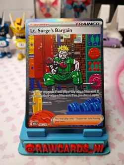 Lt. Surge's Bargain 185/132 Special Illustration Rare Pokemon Mega Evolution NM - Image 1