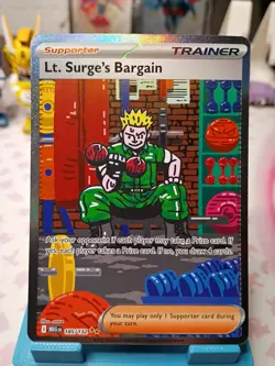 Lt. Surge's Bargain 185/132 Special Illustration Rare Pokemon Mega Evolution NM - Image 2