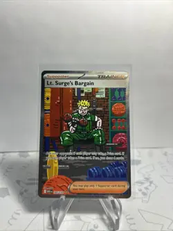 Pokemon TCG Lt. Surge’s Bargain Special Illustration Rare 185/132 Mega Evolution - Image 2