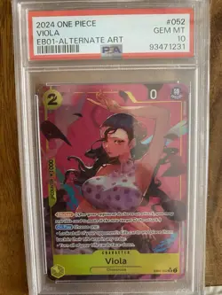 One Piece TCG Viola EB01-052 Memorial Collection Alternative Art-PSA 10 - Image 1
