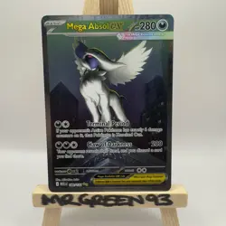 Pokemon TCG Mega Absol ex 180/132 Me01: Mega Evolution Holo SIR (NM) - Image 1