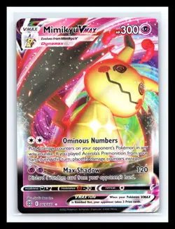 💥 Pokemon TCG:Mimikyu VMAX 069/172 Holo Ultra Rare Card Brilliant Stars - Image 1