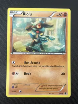 Riolu BW33 Black Star Pokemon Card Promo Holo VLP - Image 1