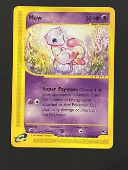 Pokemon Mew TCG Regular Card 55/165 Expedition Base Set - Image 1