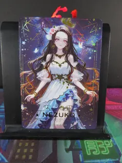 Nezuko Kamado Serial Card Holo Glitter Demon Slayer DQ Wedding 5 CCG Set Waifu - Image 1