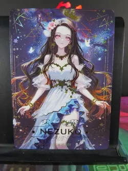 Nezuko Kamado Serial Card Holo Glitter Demon Slayer DQ Wedding 5 CCG Set Waifu - Image 2