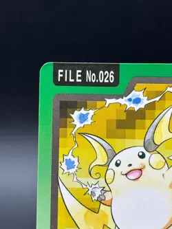 Pokemon Raichu File No.26 Bandai Carddass Card Pocket Monsters 1997 Japan - Image 2
