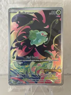 Pokemon TCG Bulbasaur Mega Evolution Stamped Holo Card 133/132 - Image 1