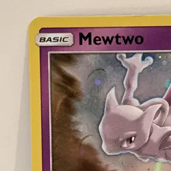 Pokemon Mewtwo TCG SM77 Cosmic Holo Black Star Promo Card - Image 3