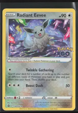 Radiant Eevee SWSH230 SWSH: Sword & Shield Promo Cards Holo NM #1 - Image 1