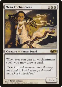 Mesa Enchantress 25 R Magic 2012 (M12) Magic The Gathering NM - Image 1