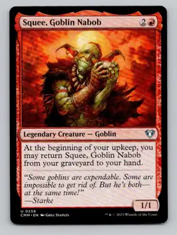 Squee, Goblin Nabob 258 U Commander Masters Magic The Gathering - Image 1
