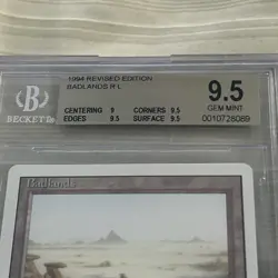 Badlands * REVISED * DUAL LAND * BGS 9.5 Gem Mint Magic The Gathering MtG - Image 5