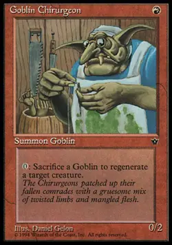 Light Play, English MTG Regular Goblin Chirurgeon (Gelon) Fallen Empires Magic t - Image 1
