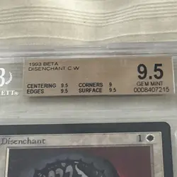 Magic The Gathering MTG Beta Disenchant BGS 9.5 (9.5, 9, 9.5, 9.5) Gem Mint - Image 5