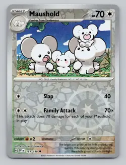 Reverse Holo Maushold 161/198 Uncommon SV01: Scarlet & Violet Base Set Pokemon - Image 1