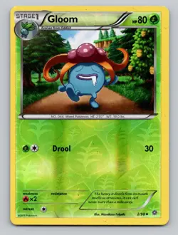 Reverse Holo Gloom #2/98 Uncommon XY - Ancient Origins Pokemon - Image 1