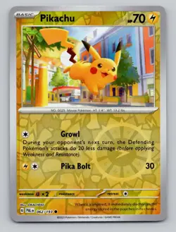 Reverse Holo Pikachu 062/193 Common SV02: Paldea Evolved Pokemon - Image 1