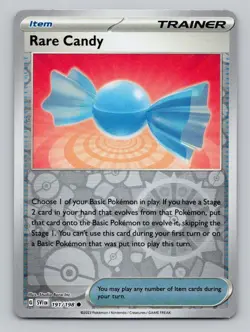 Reverse Holo Rare Candy #089/091 Common SV: Paldean Fates Pokemon - Image 1