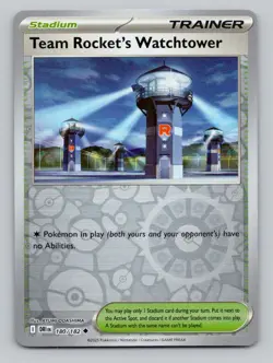Reverse Holo Team Rocket's Watchtower #180/182 SV10: Destined Rivals Pokemon - Image 1