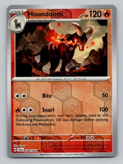Reverse Holo Houndoom - 008/064 Common SV: Shrouded Fable Pokemon - Image 1