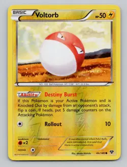 Reverse Holo Voltorb #44/146 Common XY Base Set Pokemon - Image 1