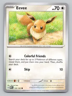 Eevee #133/165 Common SV: Scarlet & Violet 151 Pokemon - Image 1