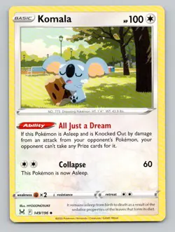 Komala #149/196 Uncommon SWSH11: Lost Origin Pokemon - Image 1