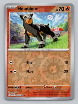 Reverse Holo Houndour - Armarouge 21 033/198 Common Battle Academy 2024 Pokemon - Image 1
