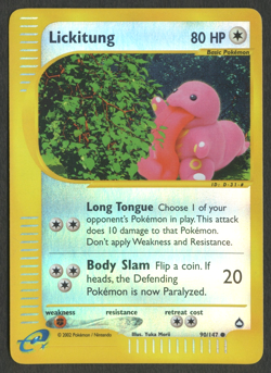 Pokemon TCG: Lickitung 90/147 Aquapolis Reverse holo LP+ - Image 1