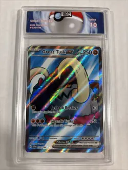 2023 Pokemon Great Tusk Ex #230 HGC 10 (sb6) - Image 1