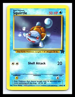 💥 Squirtle # 68/82 | Team Rocket Set | Vintage Pokemon 2000 TCG | - Image 1