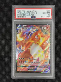 Pokemon Charizard VMAX Darkness Ablaze Full Art #020 PSA 10 Gem Mint - Image 1