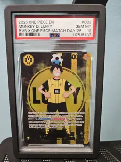 PSA 10 One Piece Monkey D Luffy BVB x Matchday 2025 #ST13-003 - Image 1