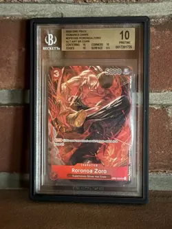 2022 RORONOA ZORO One Piece Romance Dawn OP01-025 ALT ART Pristine 10 - Image 1