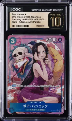 2025 ONE PIECE JAPANESE CARRYING ON HIS WILL ALT ART BOA HANCOCK CGC 10 PRISTINE - Image 1