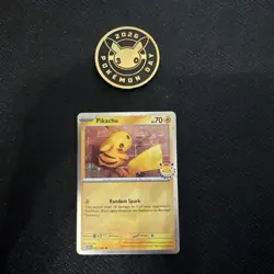 2026 Pikachu 051/162 Pokemon Day 30th Anniversary Stamped Promo TCG Plus Coin - Image 1