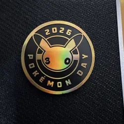 2026 Pikachu 051/162 Pokemon Day 30th Anniversary Stamped Promo TCG Plus Coin - Image 2