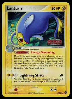 Pokemon Card - Lanturn Power Keepers 15/108 Rare Reverse Holo Stamped - Image 1