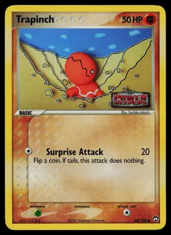 Pokemon Card - Trapinch Power Keepers 68/108 Common Reverse Holo Stamped - Image 1