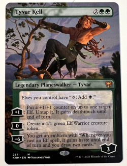 MTG Kaldheim Borderless Tyvar Kell 287 + Token Card - Image 2