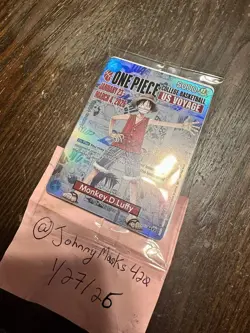 Bandai One Piece Monkey D. Luffy Holo Promo Card College Basketball US Voyage - Image 1