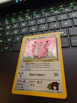 Holo Rare Erika's Clefable Pokemon Card From The 2000 Gym Heroes 1/132 - Image 3