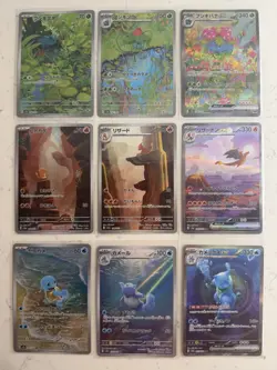 Pokemon NM 151 Starters Holo Lot Charizard Venusaur Blastoise Japanese Cards - Image 1